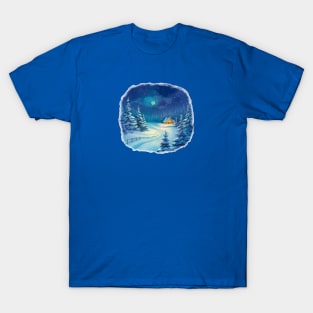 Winter landscape cartoon T-Shirt